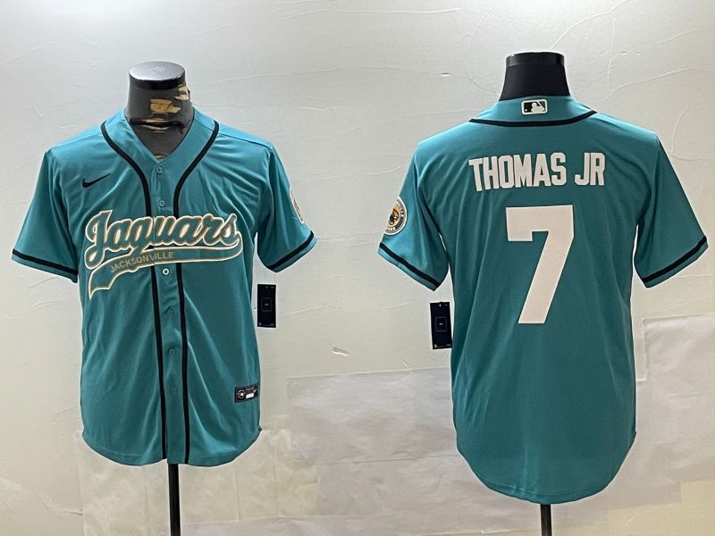 Men Jacksonville Jaguars #7 Thomas jr Green Joint Name 2024 Nike Limited NFL Jersey style 1->jacksonville jaguars->NFL Jersey